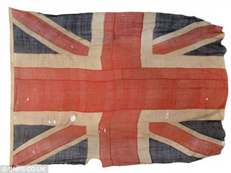 The historic flag made & presented by a grateful ships company to one of the only 'pressed' men to become a Captain in Nelson's navy is coming up for auction